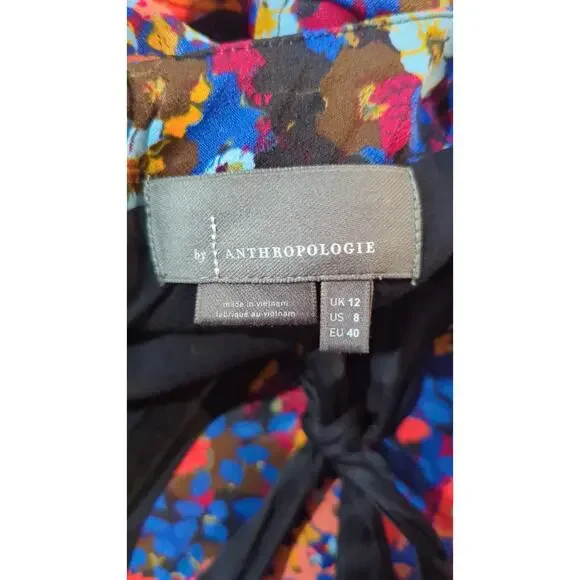 Anthropologie Ruffled Satin Mini Dress - Picture 4 of 5